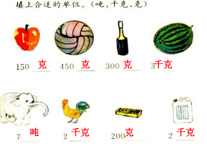 (共17张ppt)计量较重的或大宗物品的重量,通常用吨做单位