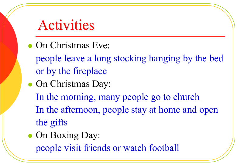 新世纪高中英语高一上 Unit 4 Holidays and Festivals in the United Kingdom reading 教学课件 （共24张PPT)