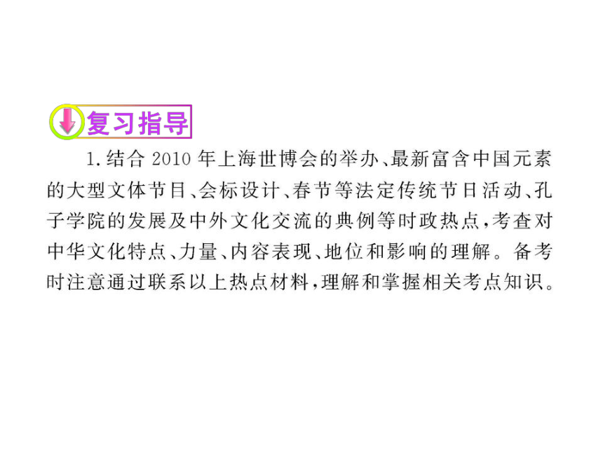 2011最新版初中全程复习方略课件 第16讲 中华文化与民族精神