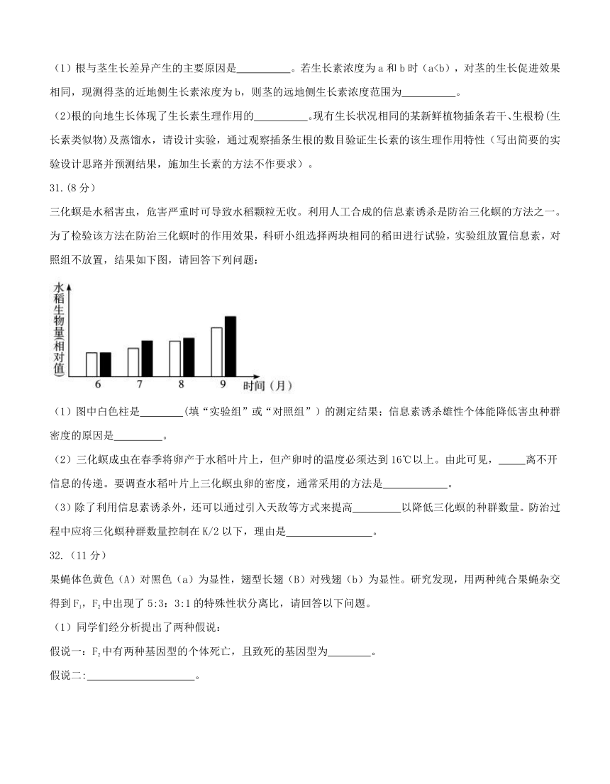 湖北省武汉市2018届高三五月训练题 理综生物