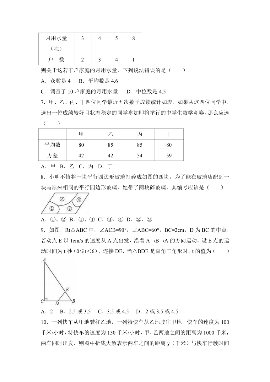 湖北省孝感市安陆市2015-2016学年八年级下期末数学试卷含答案解析