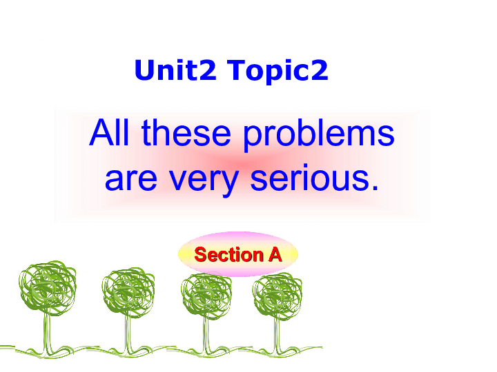 科普仁爱英语九上Unit 2 Topic2 All these problems are very serious Section A课件27张