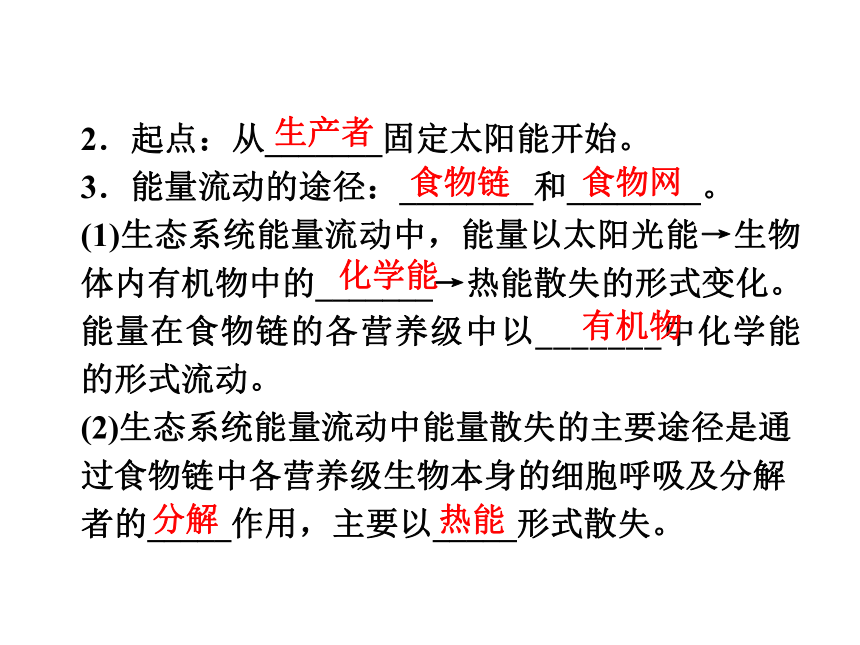 生态系统中的能量流动