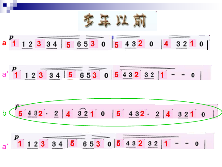 4歌曲多年以前課件15張幻燈片