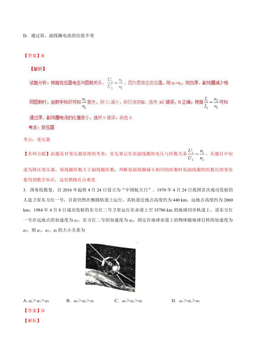 2016年高考四川卷理综物理试题解析（精编版）