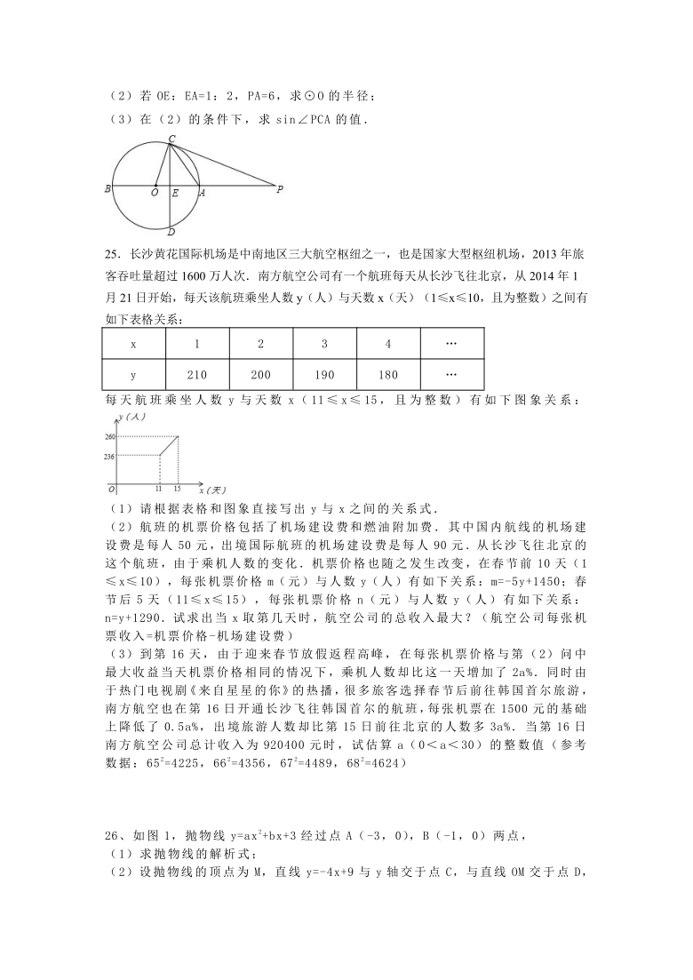 2020-2021学年人教版九年级下期中数学试卷（Word版,附答案,共2套）