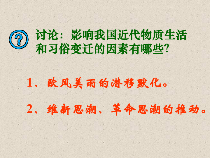 人教版高中历史必修2第14课物质生活与习俗的变迁 课件 (共54张PPT)