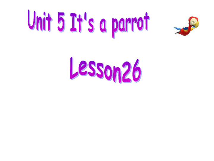 Unit 5 It’s a parrot. Lesson 26 课件(33张PPT)