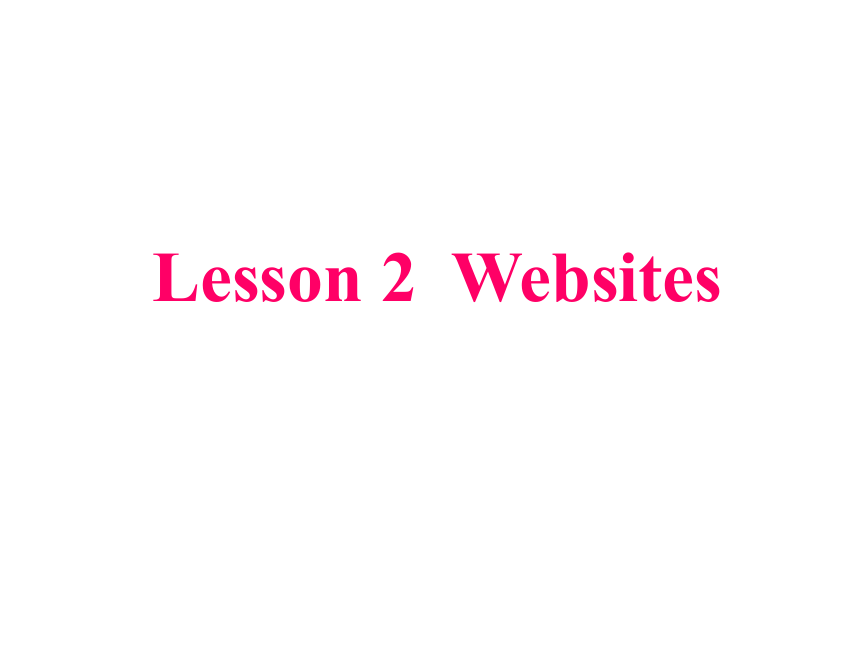 北师大版必修二 Unit 4 Cyberspace  Lesson 2  Websites 课件（34张）