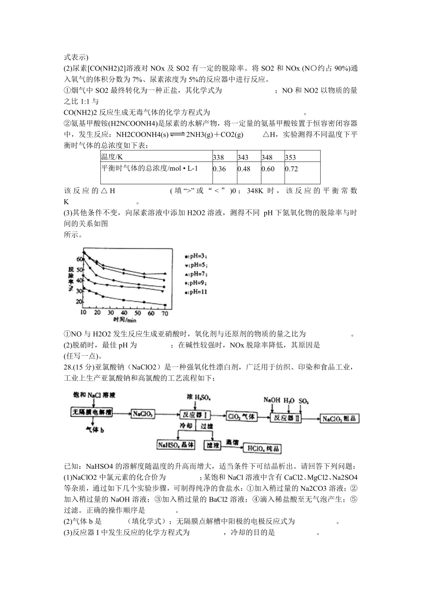 山东省菏泽市2017届高三一模理综化学试题 Word版含答案