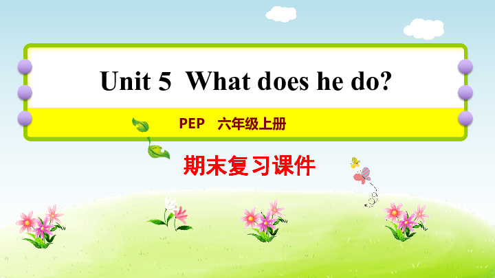 Unit 5 What does he do? 练习课件  (共17张PPT)