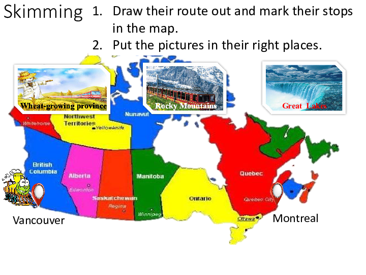 人教 版英语必修3Unit5 Canada – “The True North”  Reading 课件（共19张）