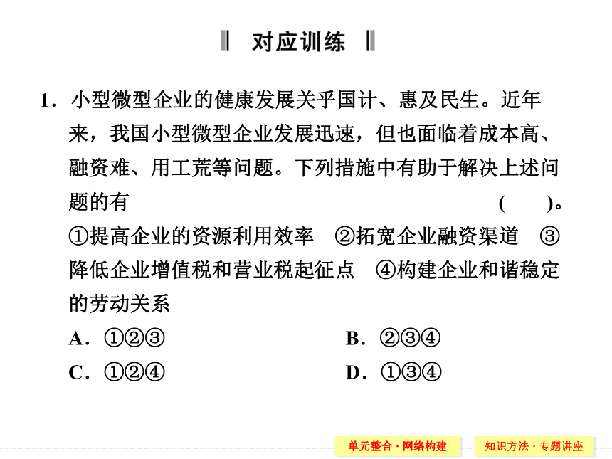 2015高考政治大一轮总结 特色讲座课件：必修一 第二单元