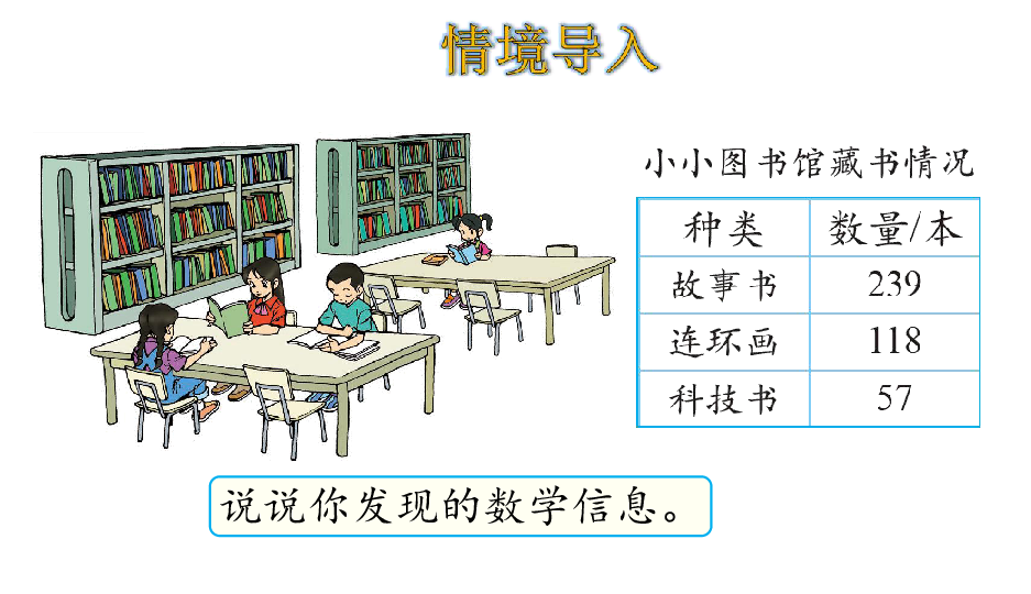 北师大版二年级数学下册课件5.4 小小图书馆（20张ppt）