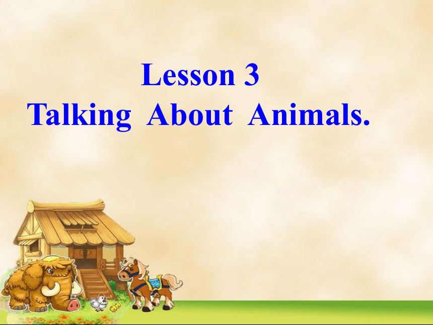 Lesson 3 Talking about Animals 课件