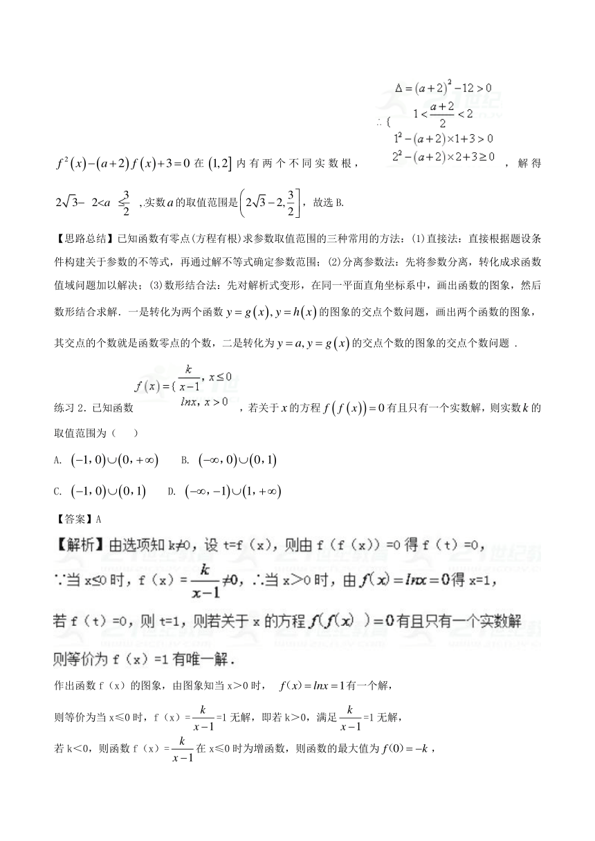 2018年高考数学破解高考命题陷阱专题复习4函数的零点与方程的根的解题方法