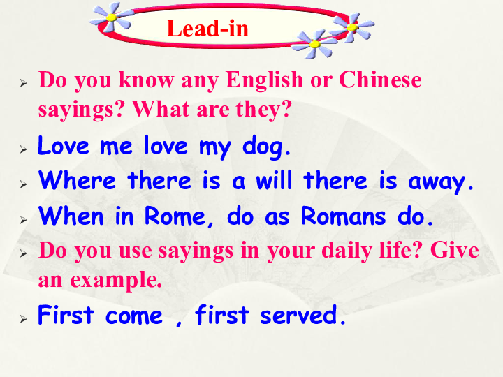 Unit 8 Culture Shapes Us Lesson 44 Popular Sayings 课件11张ppt
