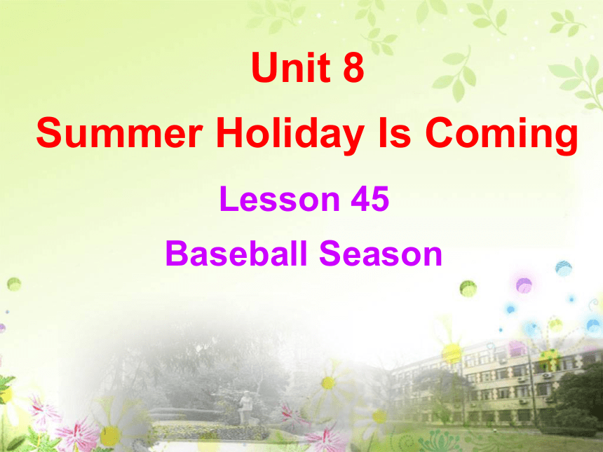 Lesson 45 Baseball Season 课件
