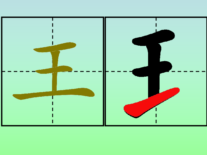 小学硬笔书法第二十一课时王字旁课件11张幻灯片