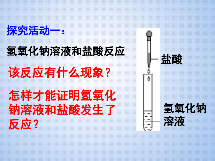 人教版（五四制）九年级化学 3.3 实验活动3 酸、碱的化学性质 课件（12张PPT）