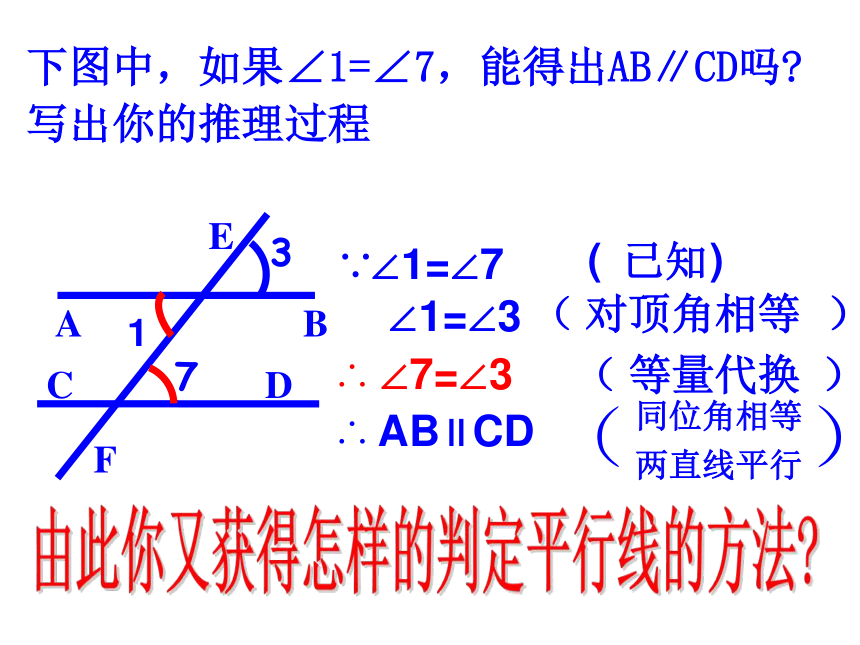 人教版数学七年级下册 5.2.2 平行线的判定教学 课件 (共30张PPT)