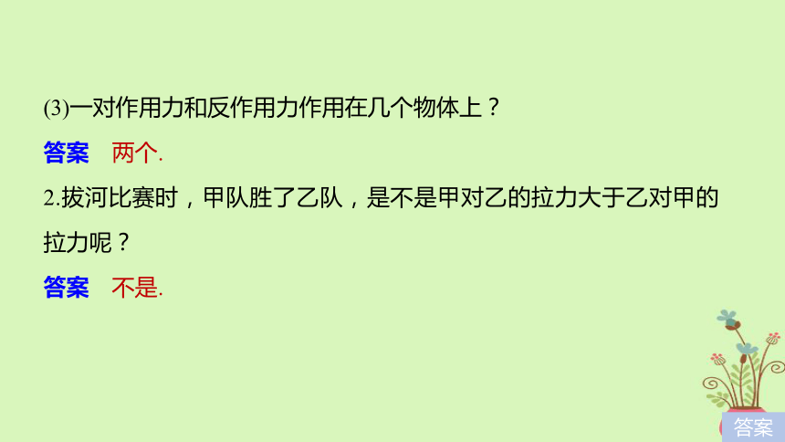 2018_2019高中物理第三章研究物体间的相互作用第六节作用力与反作用力课件粤教版必修1：40张PPt