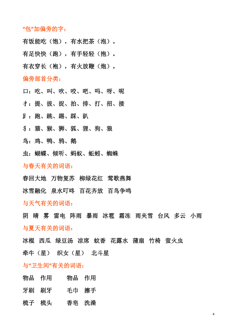 統編版一年級語文下冊期末複習題組詞填空古詩口語看圖寫話共20頁無