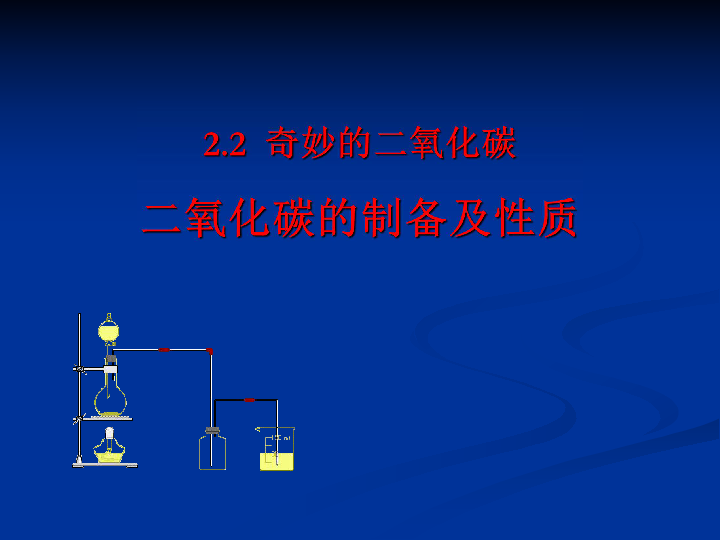 沪教版九年级上册化学  2.2 奇妙的二氧化碳 ：二氧化碳的制备及性质课件（15张PPT）