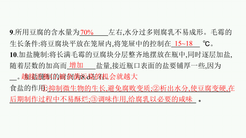 2021年广东高考二轮复习生物选修1　生物技术实践 课件（共27张ppt）