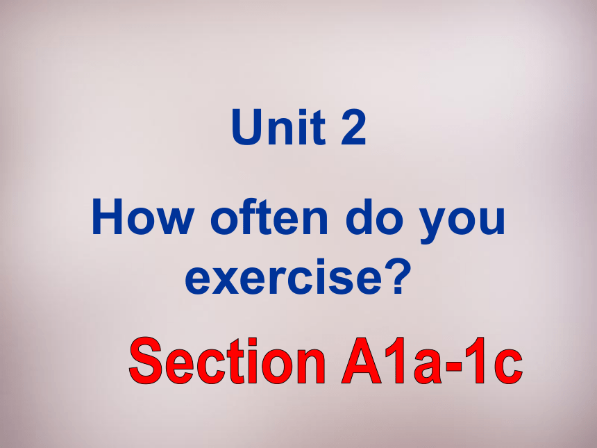 新目标(Go for it)版八年级上 Unit 2 How often do you exercise?Section A(1a-1c)课件