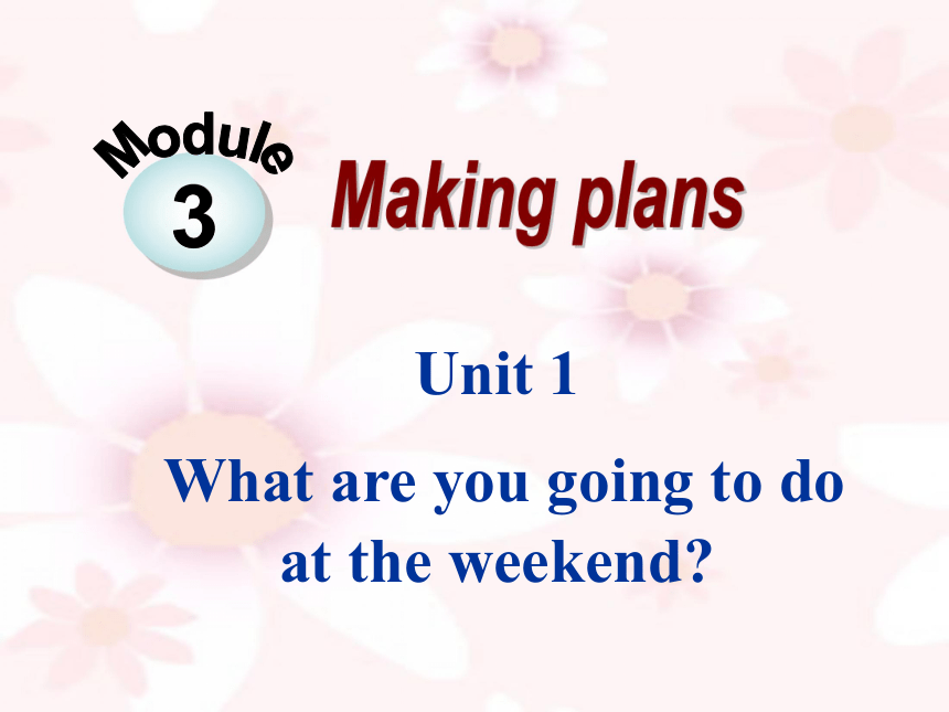 七年级下>Module 3 Making plans>Unit 1 What are you going to do at the weekends?