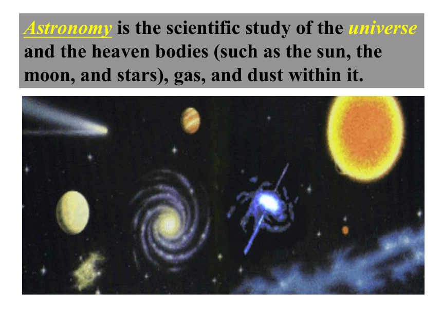 Unit 4 Astronomy: the science of the stars Warming  up  and   Reading 课件