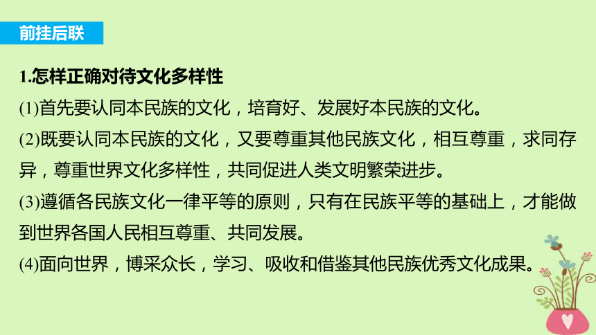 2019届高考政治一轮复习第十单元文化传承与创新单元综合提升课件新人教版必修3（24张）