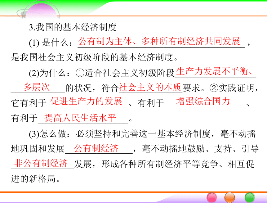 政治课件：人教版必修一第四课 生产与经济制度 复习课件（共56张PPT）