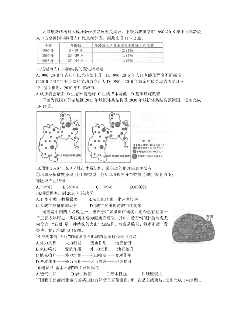 江苏省常熟市2021届高三上学期阶段性抽测一地理试题 Word版含答案