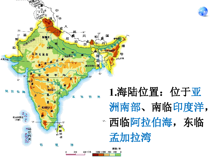 印度地理概念图片