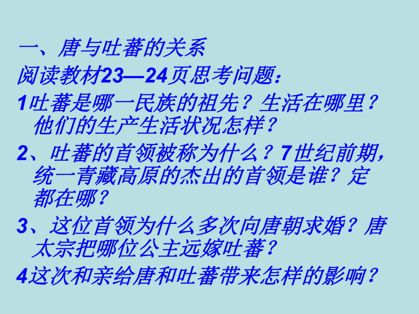 吉林省通化市外国语学校人教版七年级历史下册课件 第5课：和同为一家 (共25张PPT)