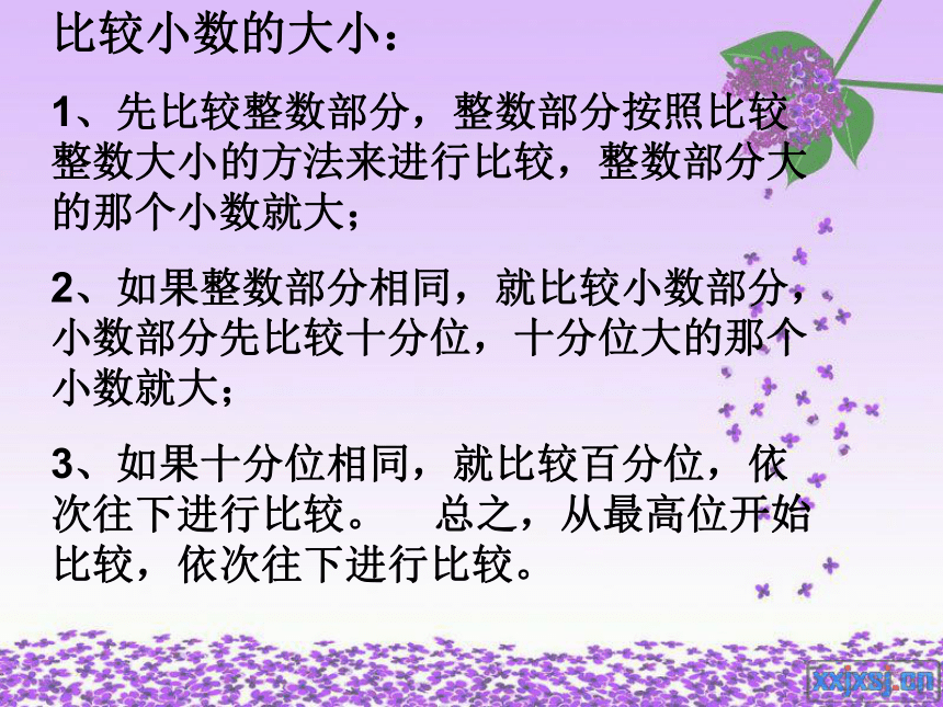 （青岛版）四年级数学下册PPT课件  小数的大小比较和小数的性质