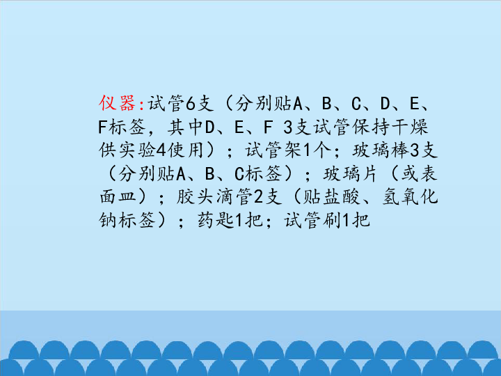 学生实验 实验六 酸、碱、盐的化学性质 课件(共12张PPT)