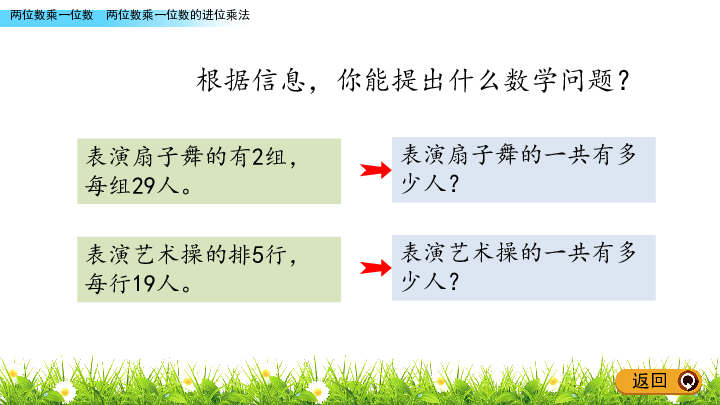 二年级下册数学课件7.3 两位数乘一位数的进位乘法 青岛版（五年制）(共21张PPT)