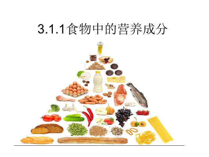济南版生物七年级下册 3．1．1食物中的营养成分 课件（共22张PPT）