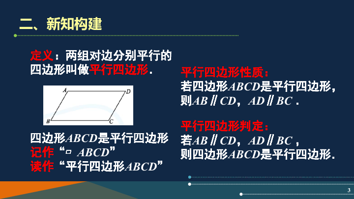 苏科版数学八下 9.3 平行四边形（第1课时） 课件（15张）
