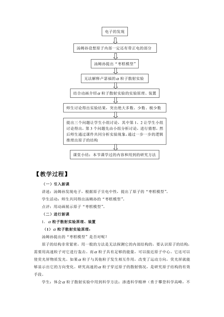 182原子的核式结构模型教学设计