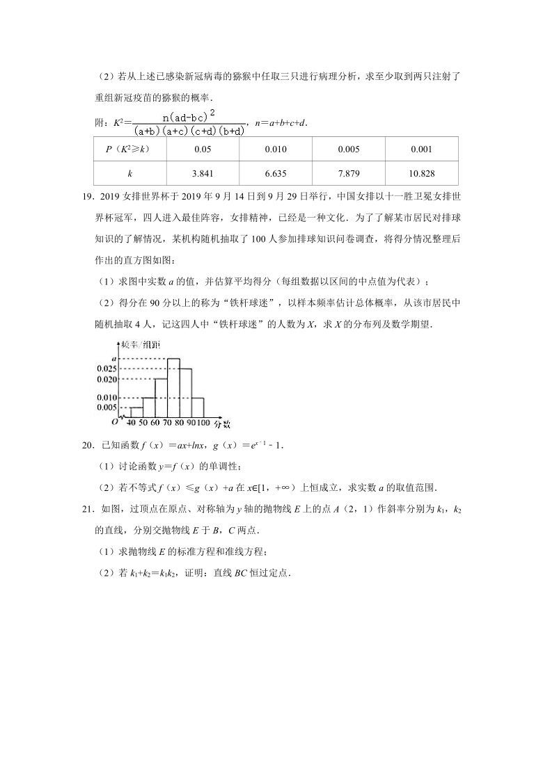 2020-2021学年黑龙江省大庆高二（下）期末数学试卷（理科）（Word版含解析）