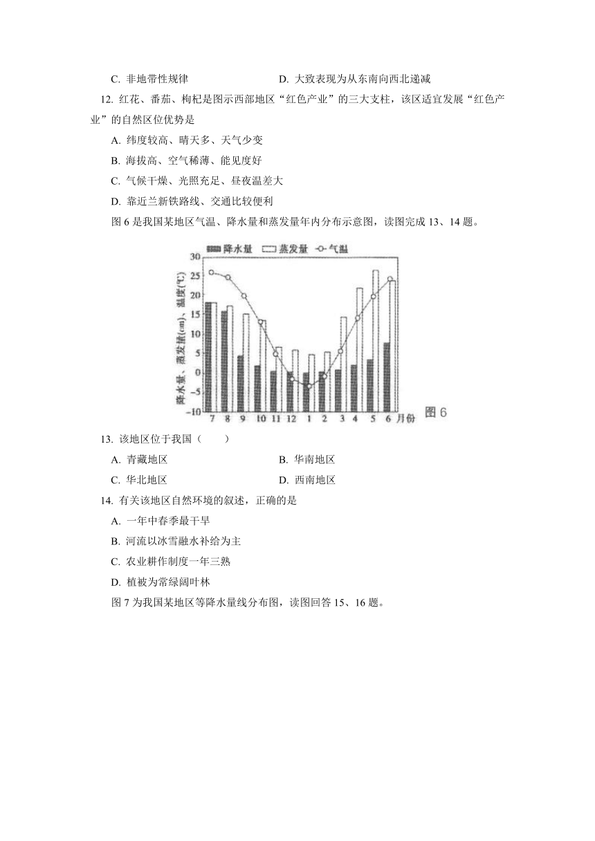 北京市第四中学2016-2017学年高二下学期期中考试地理试题 Word版含答案