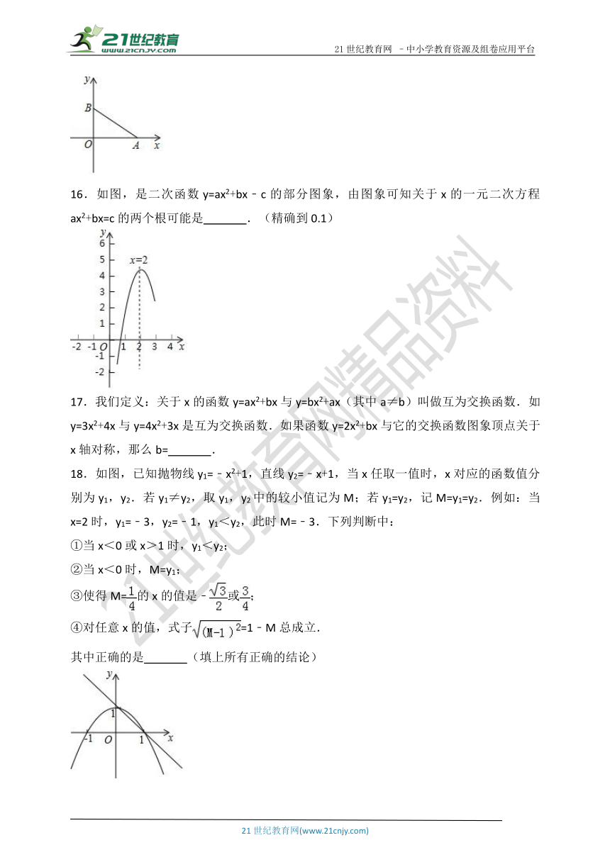 第1章 二次函数单元测试卷（含解析）