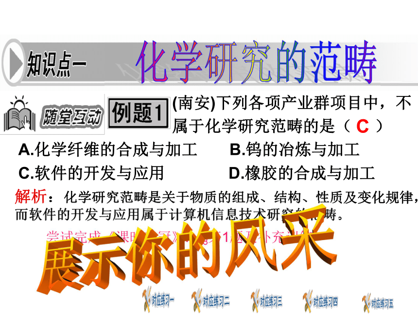 第一单元  走进化学世界小结（20张ppt）