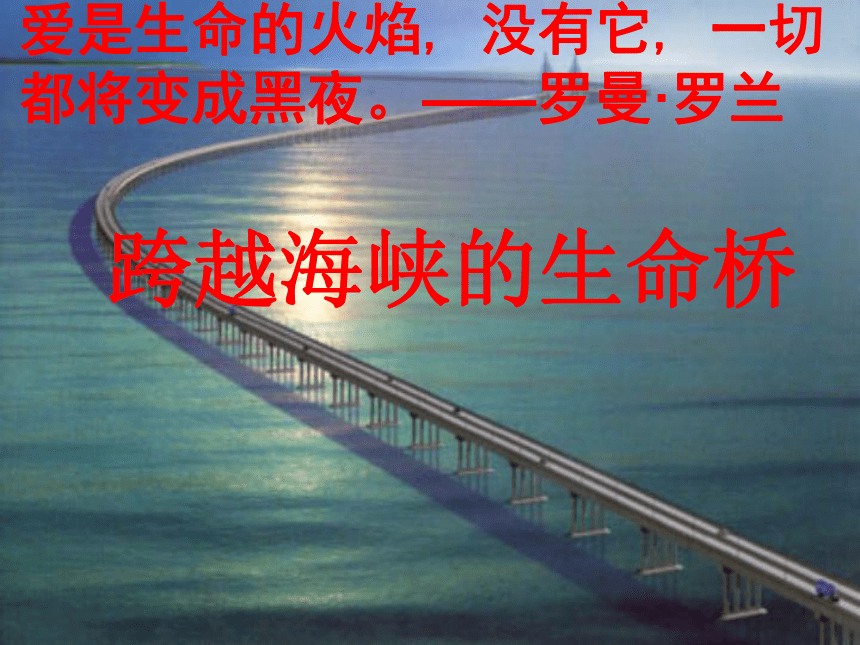 22.跨越海峡的生命桥