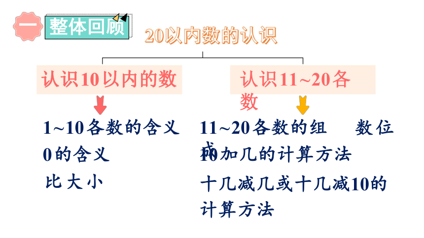 小学数学苏教版一年级上册十一期末复习第1课时20以内数的认识课件13