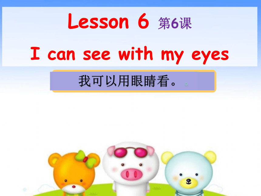 Lesson 6 I can see with my eyes. 课件